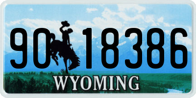WY license plate 9018386