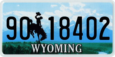 WY license plate 9018402
