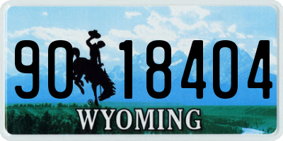 WY license plate 9018404