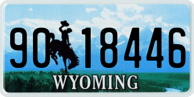 WY license plate 9018446