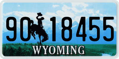 WY license plate 9018455