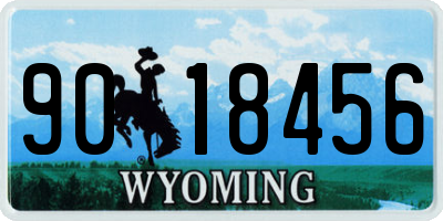 WY license plate 9018456