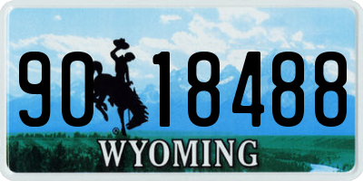 WY license plate 9018488