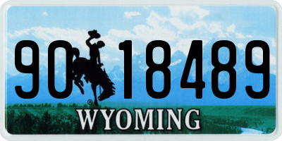 WY license plate 9018489