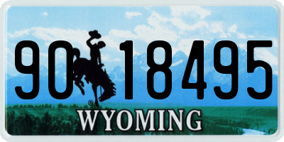 WY license plate 9018495
