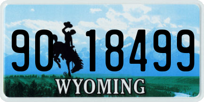 WY license plate 9018499