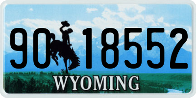 WY license plate 9018552