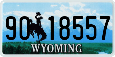 WY license plate 9018557