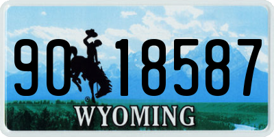 WY license plate 9018587