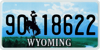 WY license plate 9018622