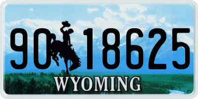 WY license plate 9018625