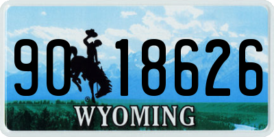 WY license plate 9018626