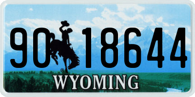 WY license plate 9018644