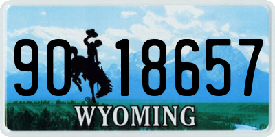 WY license plate 9018657