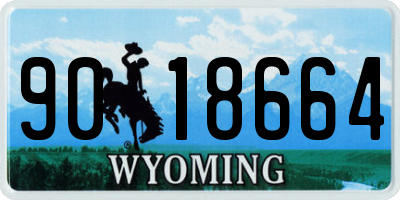 WY license plate 9018664
