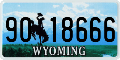 WY license plate 9018666