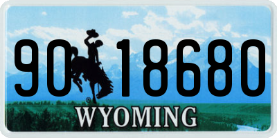 WY license plate 9018680