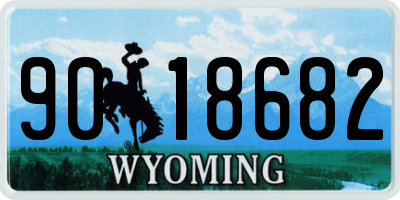 WY license plate 9018682