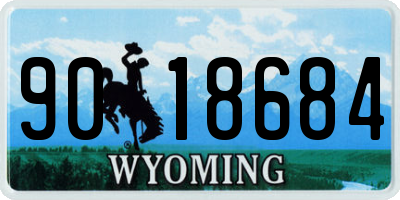 WY license plate 9018684