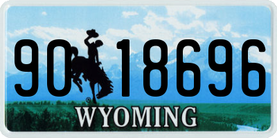 WY license plate 9018696