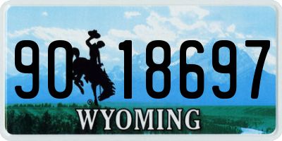 WY license plate 9018697