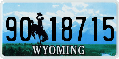 WY license plate 9018715