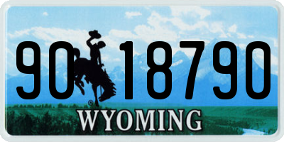 WY license plate 9018790