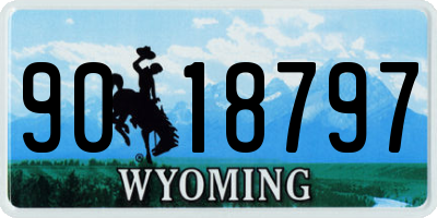 WY license plate 9018797
