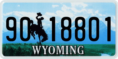 WY license plate 9018801