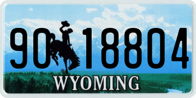 WY license plate 9018804
