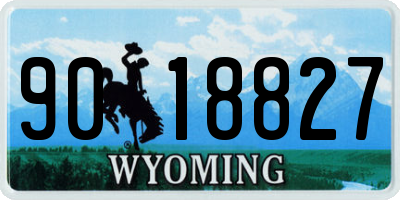 WY license plate 9018827