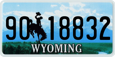 WY license plate 9018832