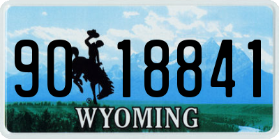 WY license plate 9018841