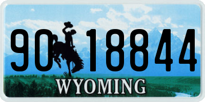 WY license plate 9018844
