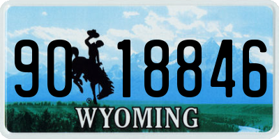 WY license plate 9018846