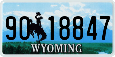 WY license plate 9018847