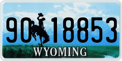 WY license plate 9018853