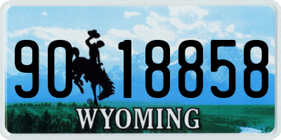 WY license plate 9018858