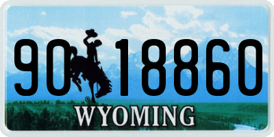 WY license plate 9018860