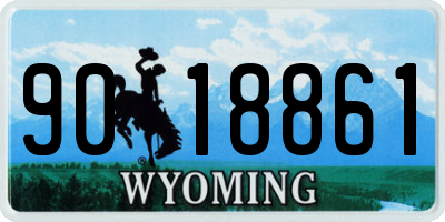 WY license plate 9018861