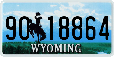 WY license plate 9018864