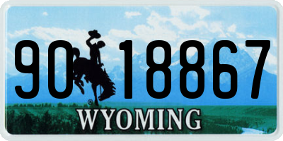 WY license plate 9018867