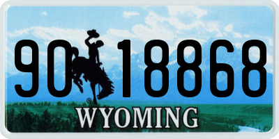 WY license plate 9018868