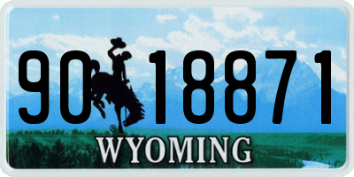 WY license plate 9018871