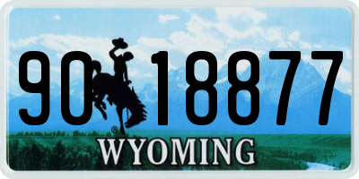 WY license plate 9018877