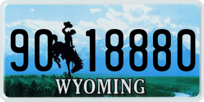 WY license plate 9018880