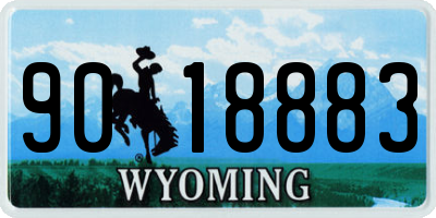 WY license plate 9018883