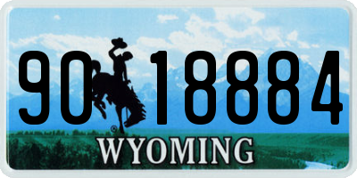 WY license plate 9018884
