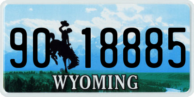 WY license plate 9018885
