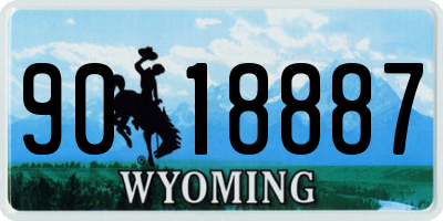 WY license plate 9018887